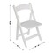 Merrick Lane Nathan Solid Wood Dining Chair with Foldable Design and Elegant Finish